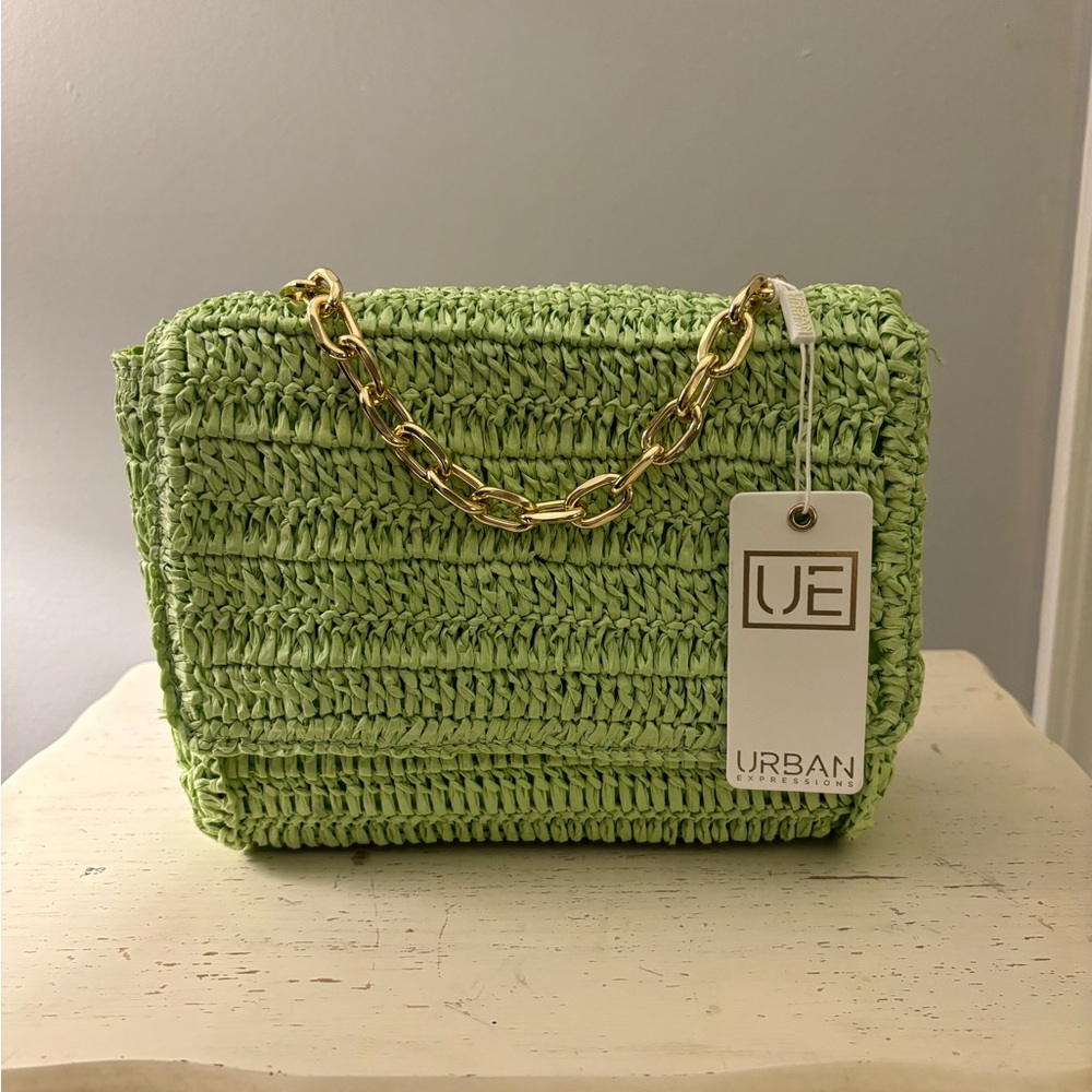 NWT Urban Expressions Bag with removable gold tone chain shoulder strap